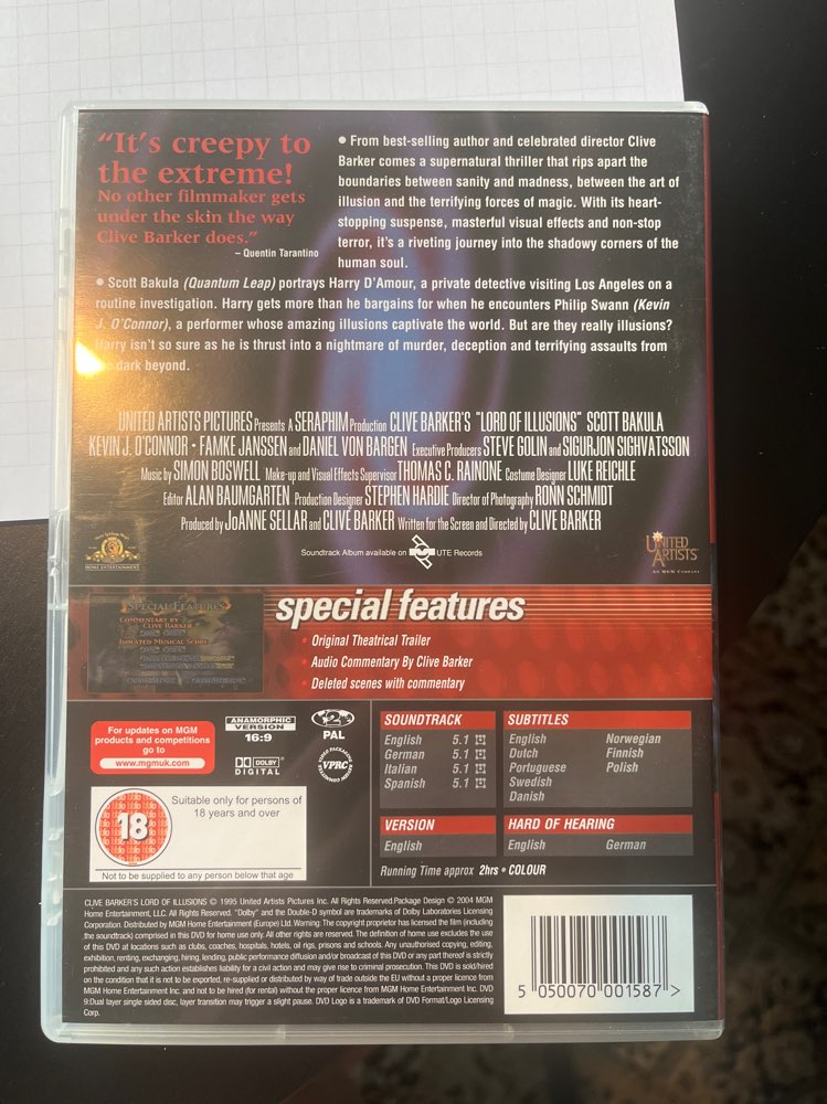 Lord of Illusions/DVD