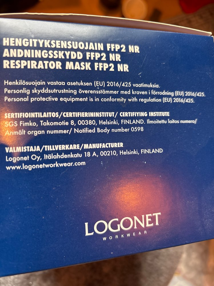 Hengityksensuojain 20 kpl (uusi)