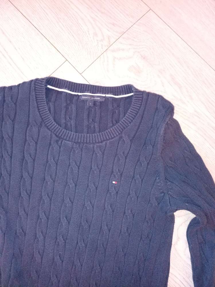 Blá kaðla peysa. Tommy Hilfiger St S