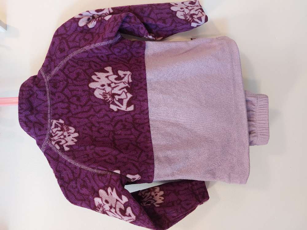 Flíssett st 92 buxur/peysa fjólublátt