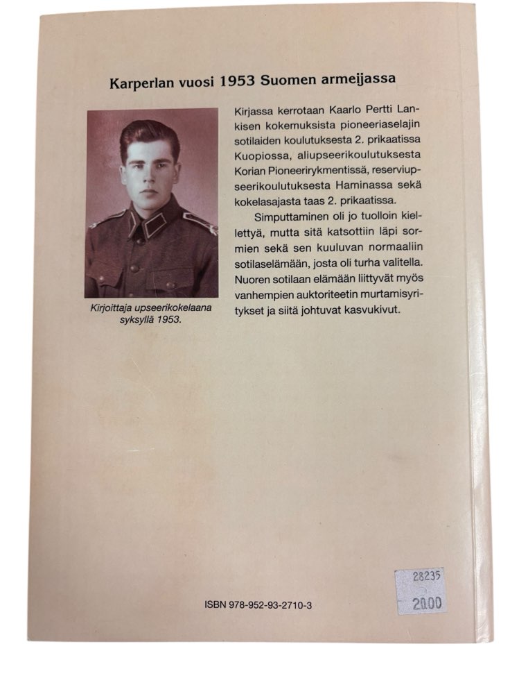 Karpelan vuosi 1953 Suomen armeijassa