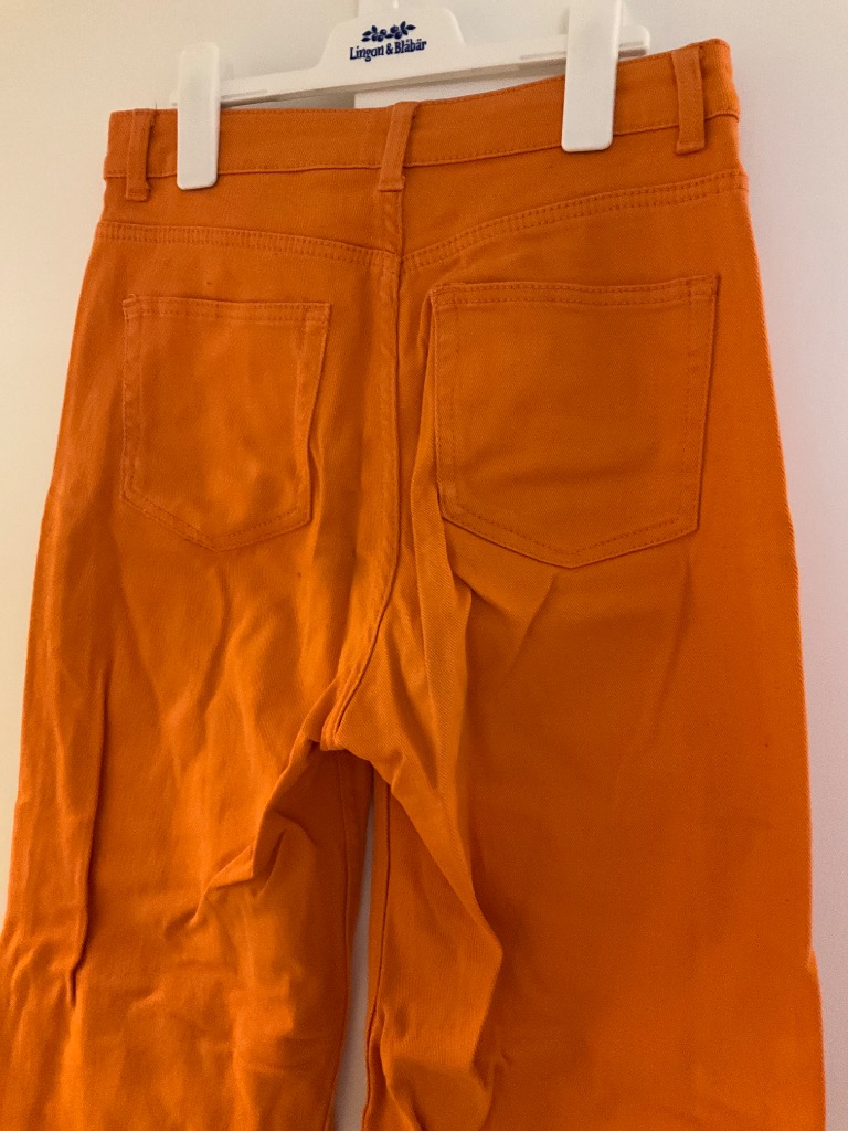 Oranssit farkut H&M koko 38