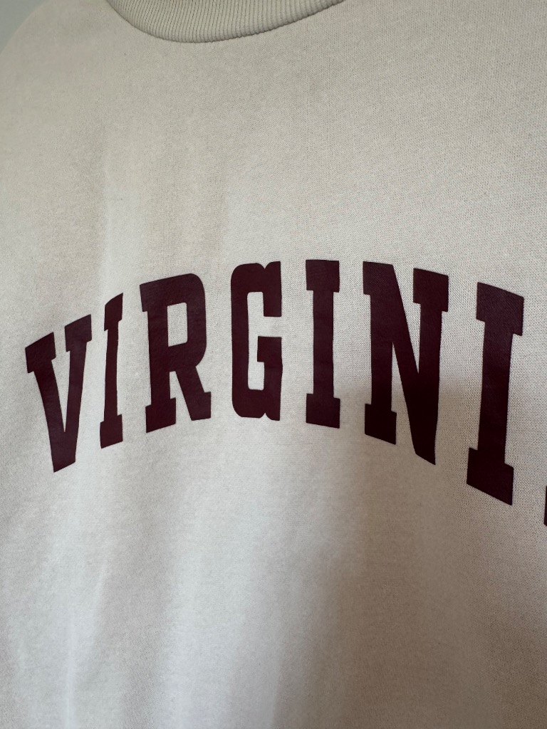 Beige Virginia-print crop-college, M