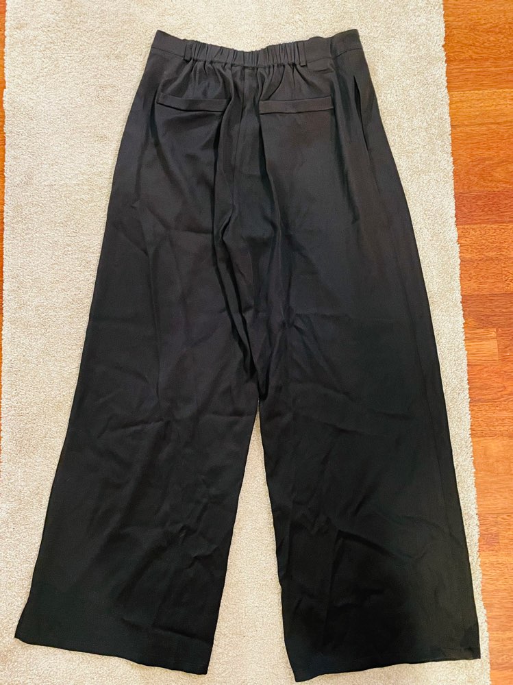 Straight wide leg draktar buxur