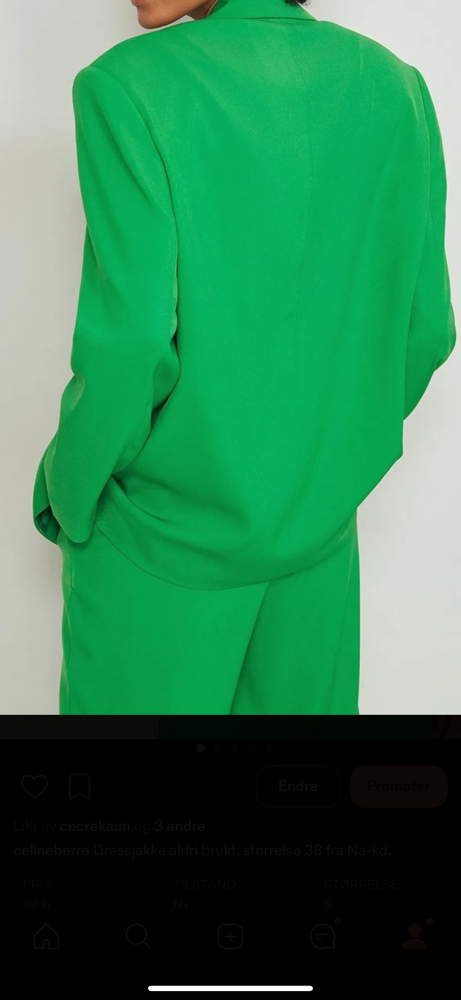 Grønn dressjakke nakd