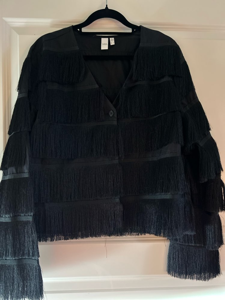 Jakke med frynser str L
