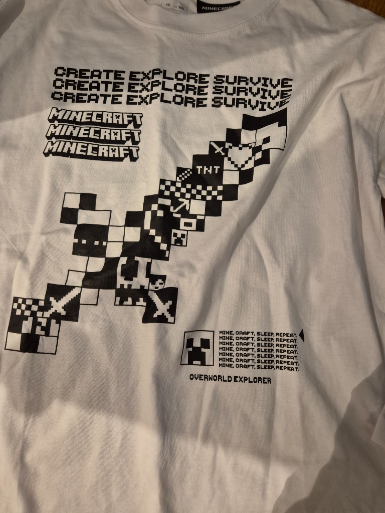 Minecraft genser hvit