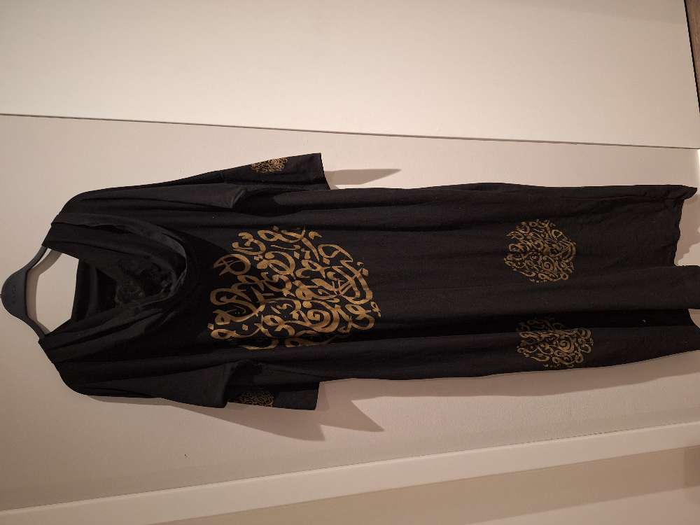 Kjóll síður m/hettu