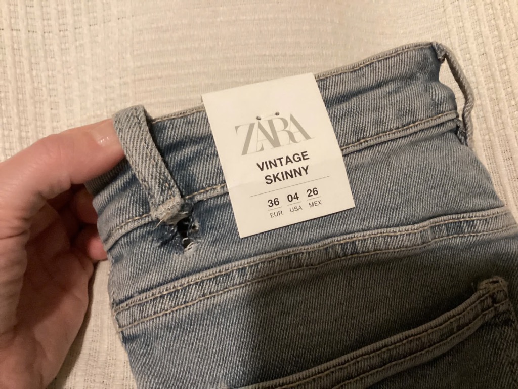 Uudet farkut, Zara 36