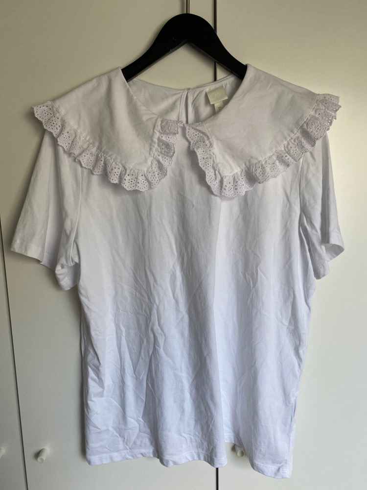 H&M t-shirt m. krave hvid 