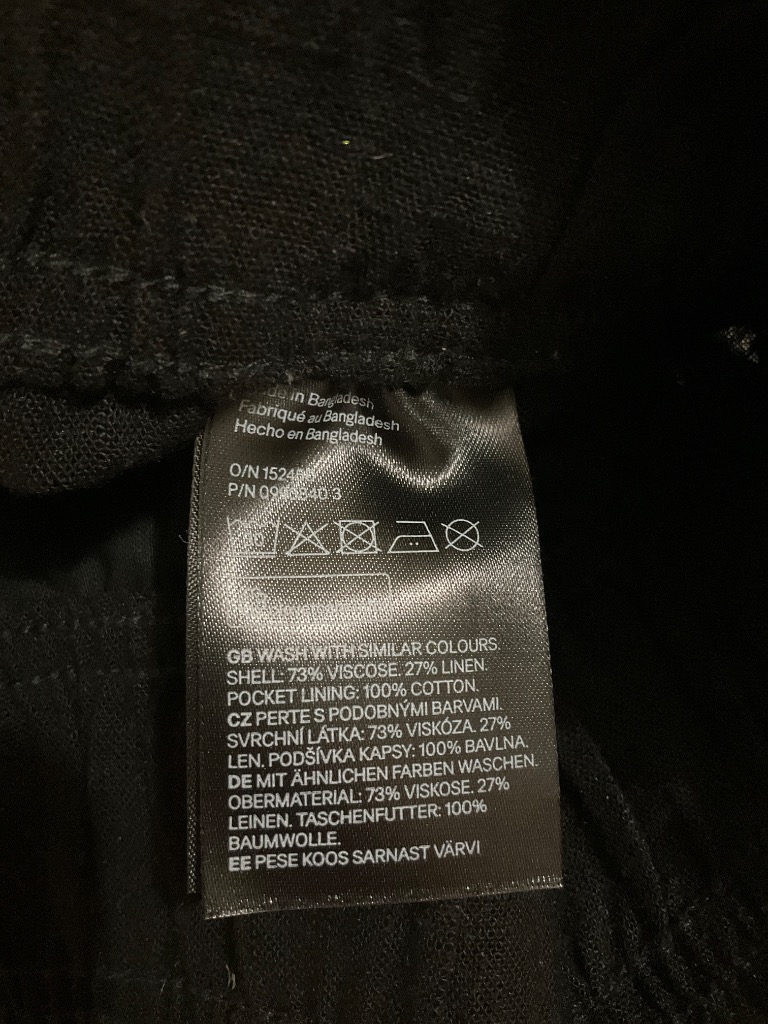 Viskoosi-pellava sortsit koko XS