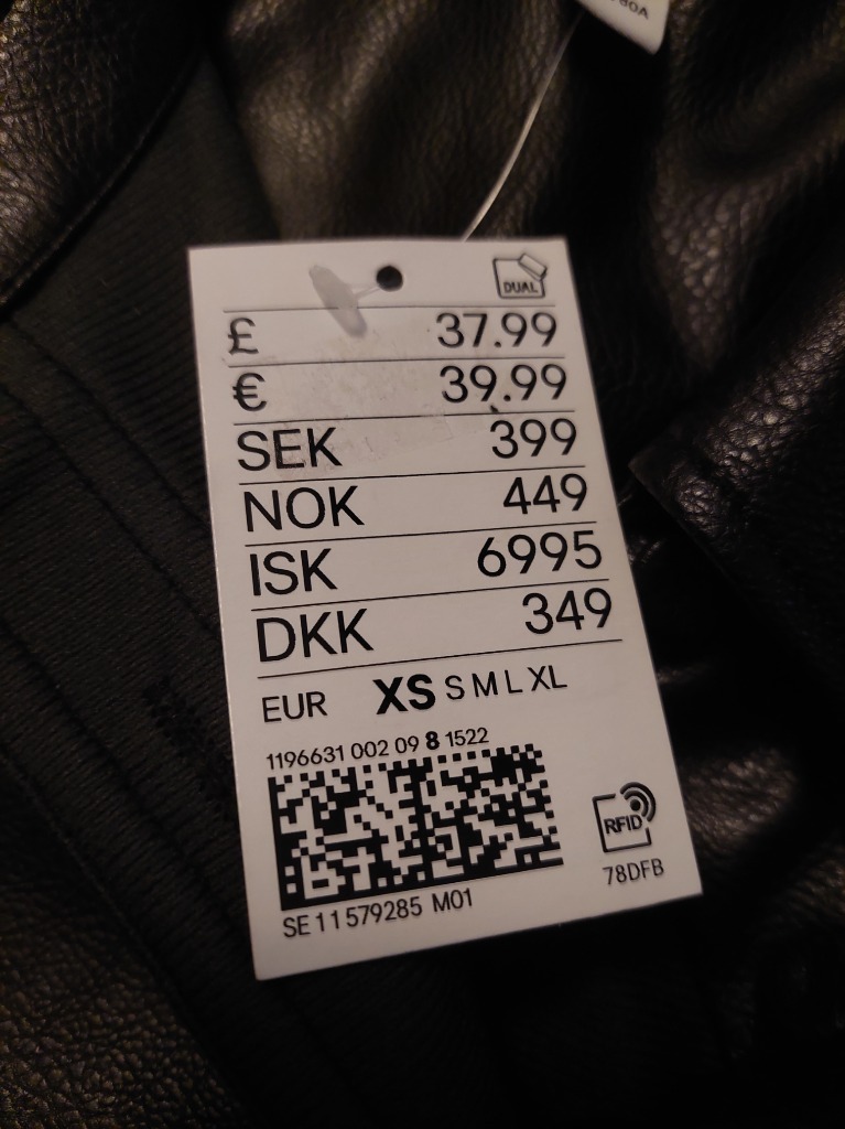 Ný pleðurskyrta XS