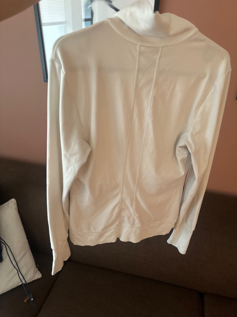 Nike hvit zip jakke S