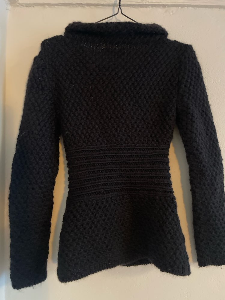 Strikkejakke svart S