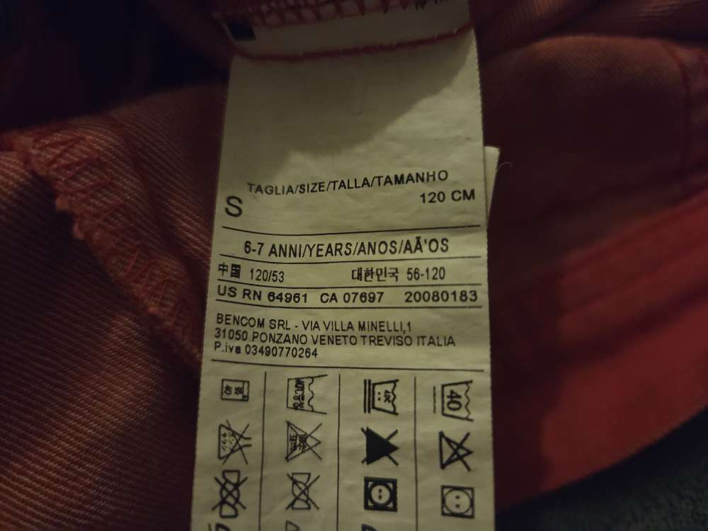 BENETTON JAKKI ST. 6-7 ÁRA