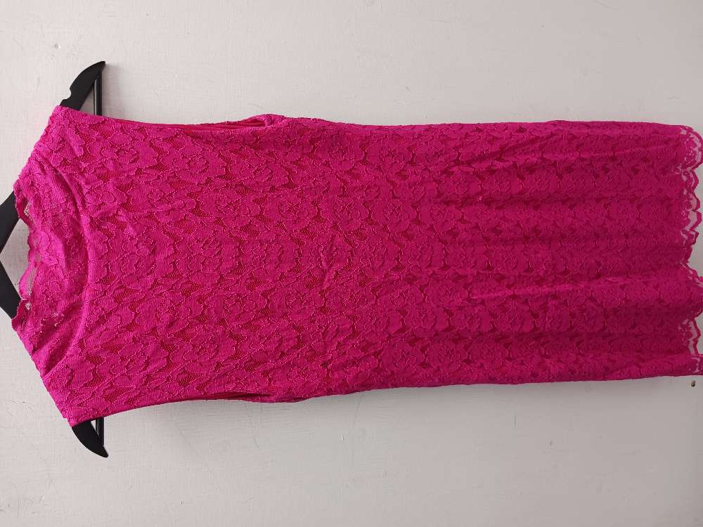 Muotikuu pinkki pitsimekko M