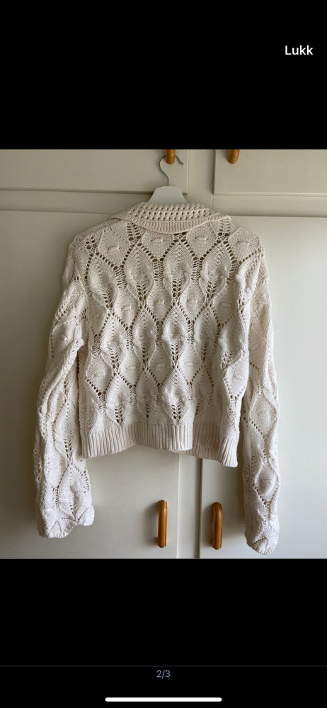 Heklet cardigan str small