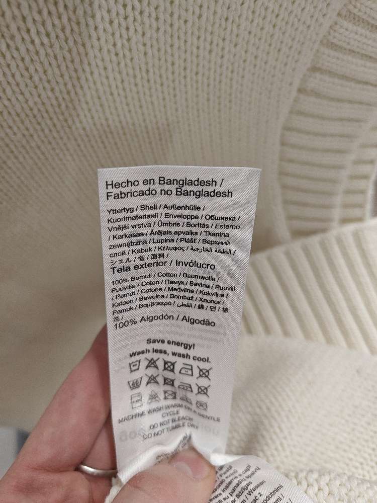 Ginatricot valkoinen pitkä neuleliivi, S