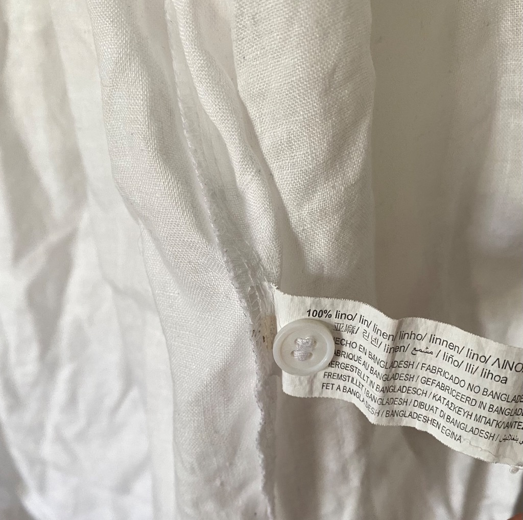 Zara valkoinen pellavapaita, koko S