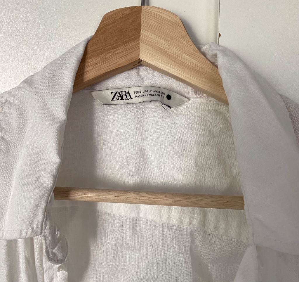 Zara valkoinen pellavapaita, koko S