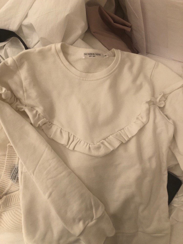 Number nine hvid sweatshirt