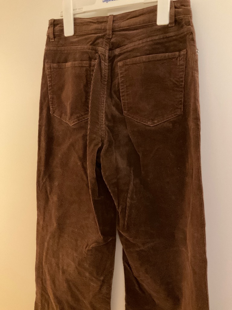 Ruskeat vakosamettifarkut H&M koko 36