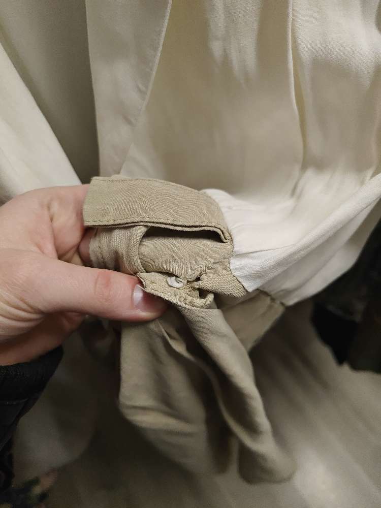 Katie vintage valko-beige mekko, M/L