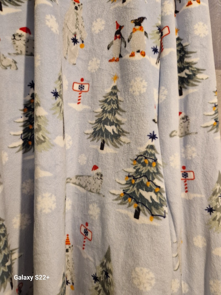 Blá jólanáttföt Small