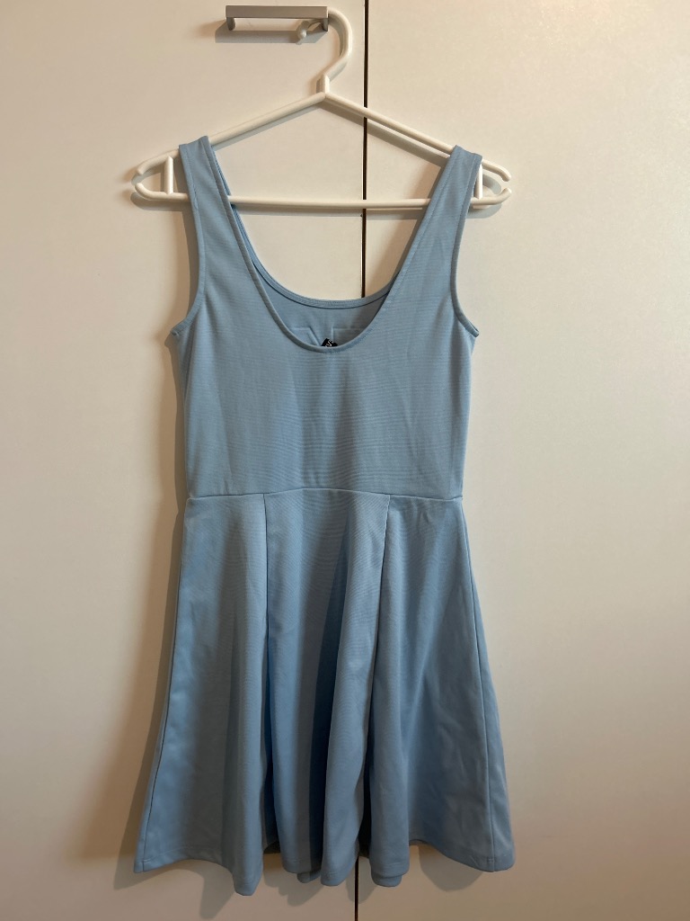 H&M vaalean sininen mekko 78 koko 36