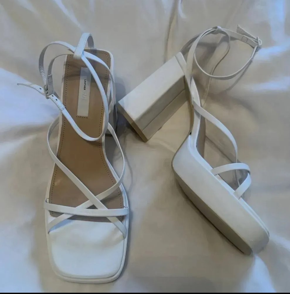 Skinn sandaler fra H&M str 39