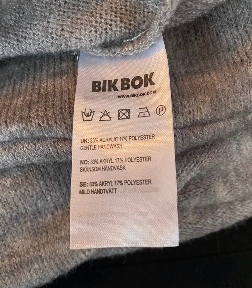Grå Bik Bok genser