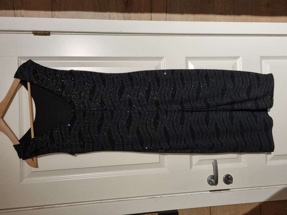 Kappahl sort glitter kjole str S