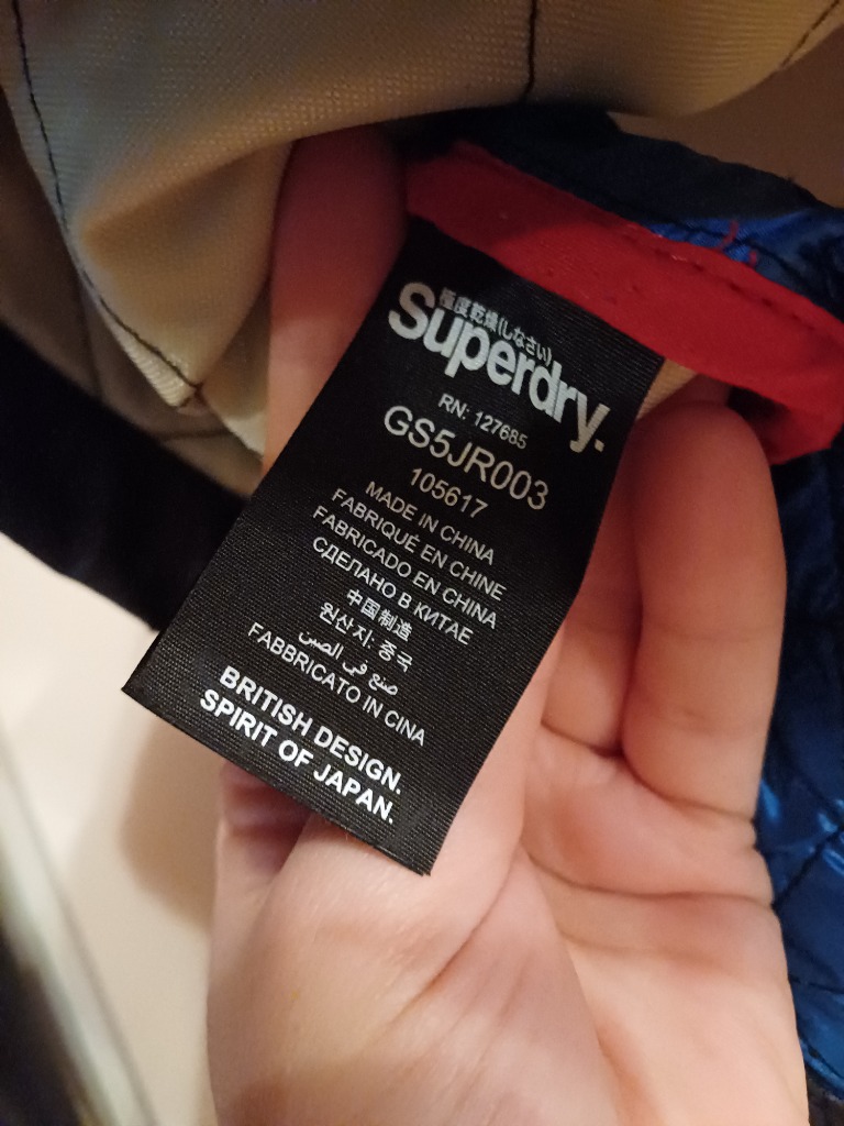 SuperDry musta tekonahkatakki