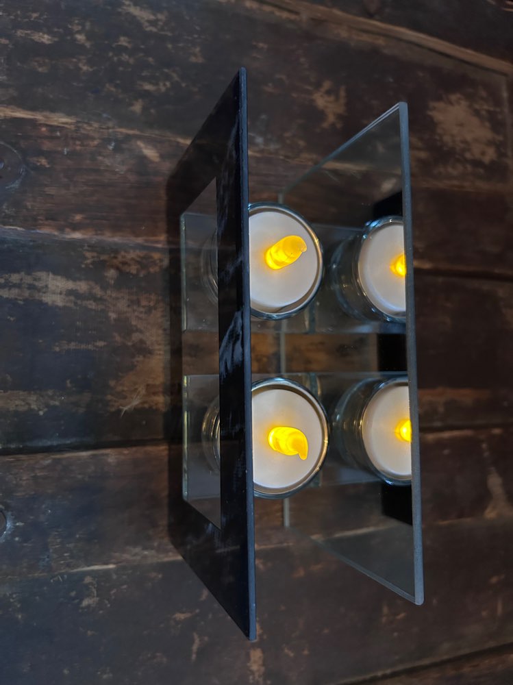 Lyslykt med 2 stk el.telys