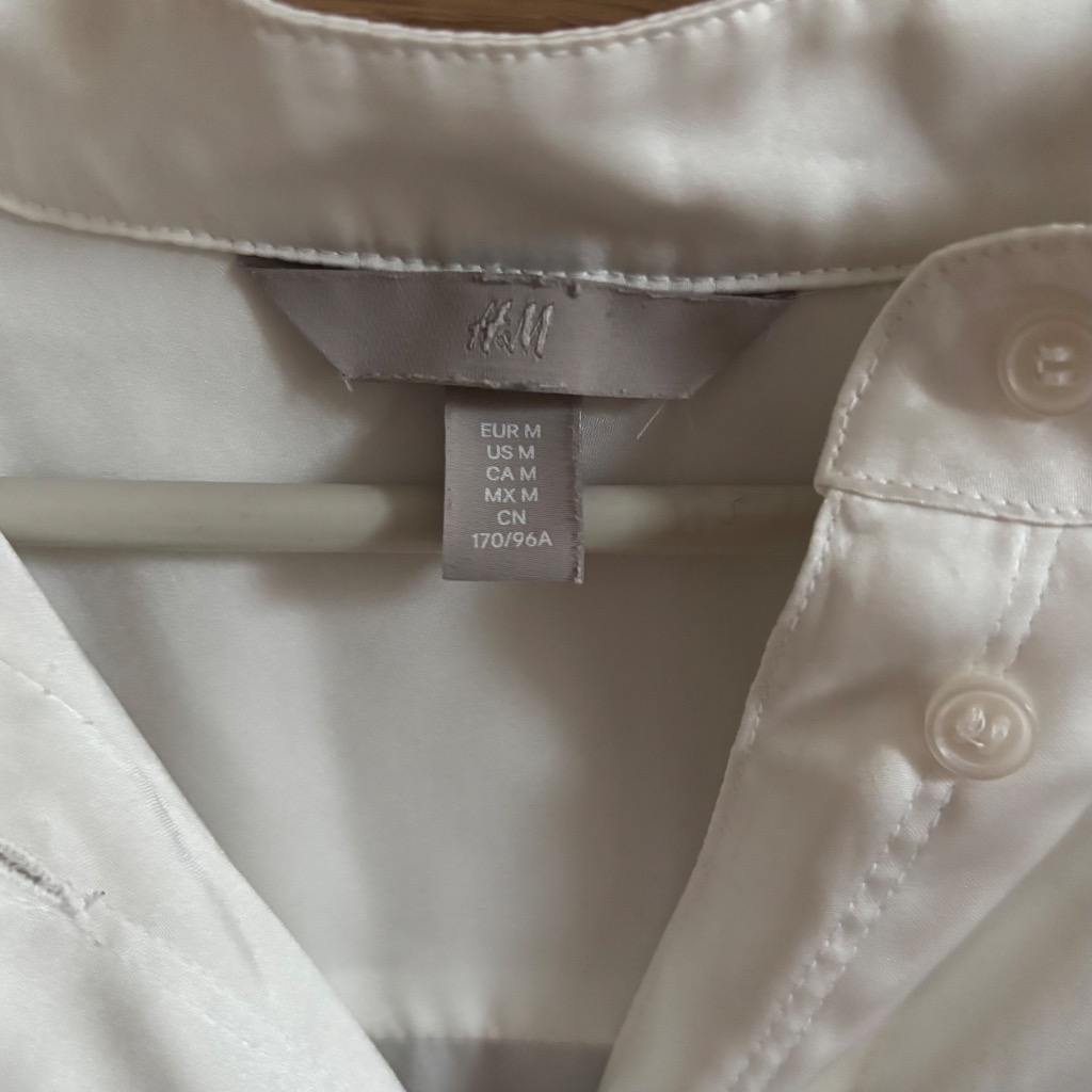 H&M valkoinen paitamekko, koko M