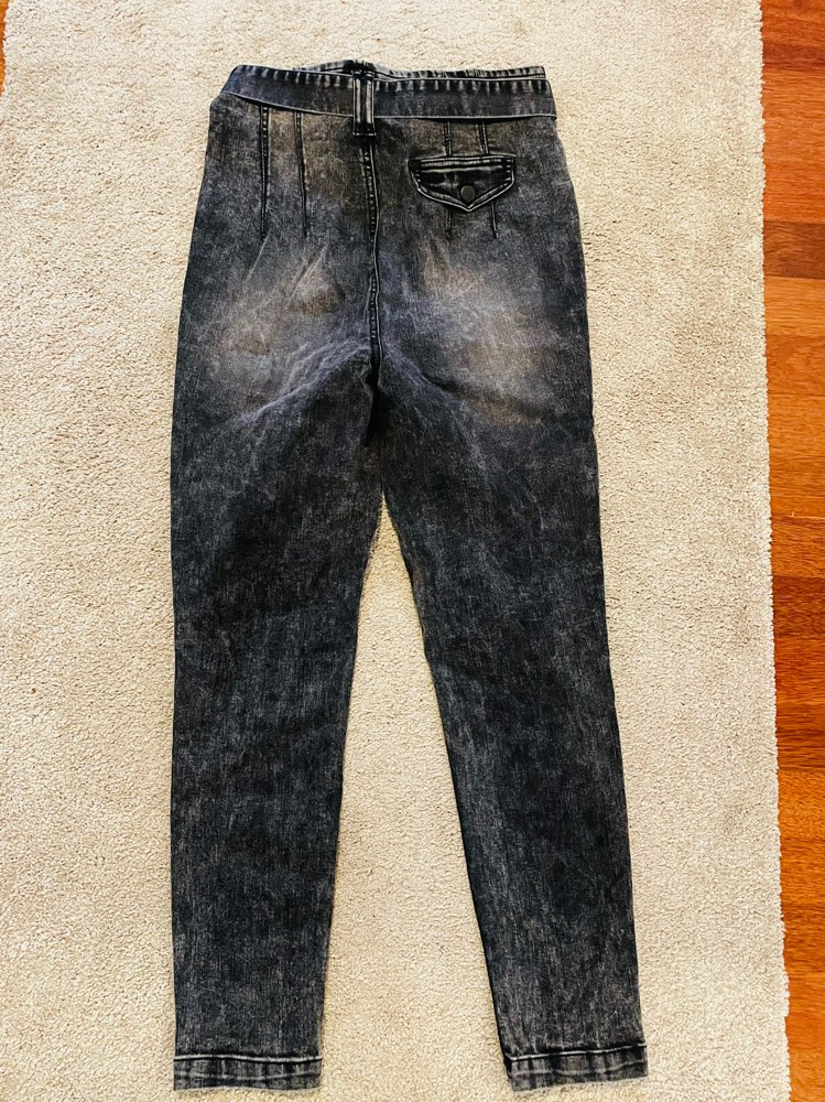 Gráar gallabuxur XL