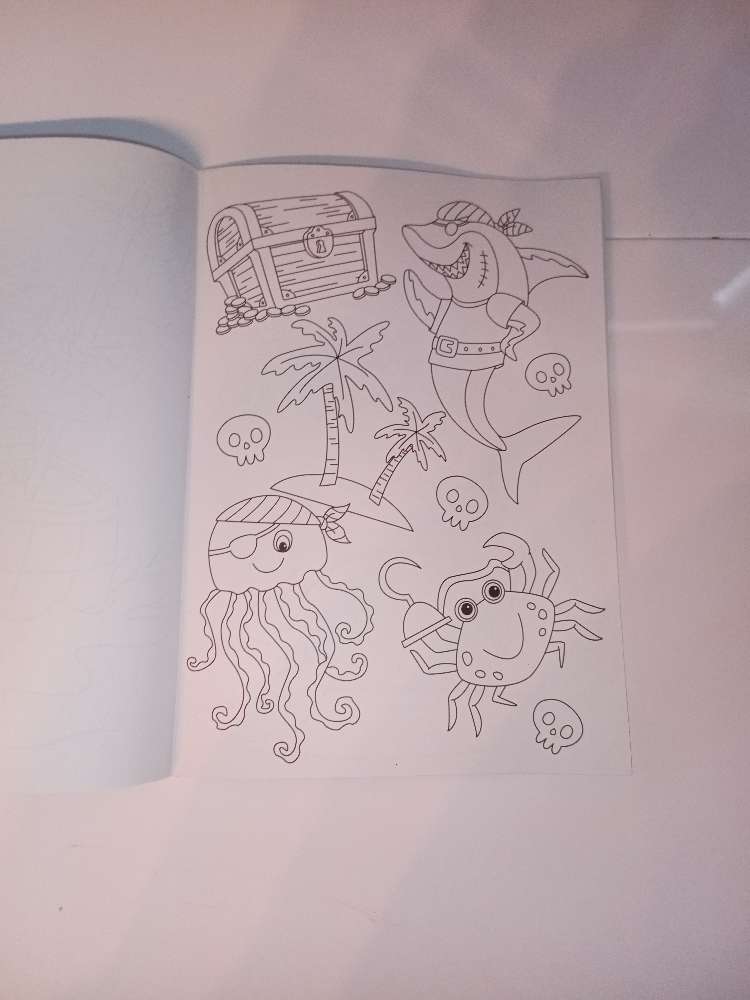 Sjóræningja lita og teiknibók. A5. Ný