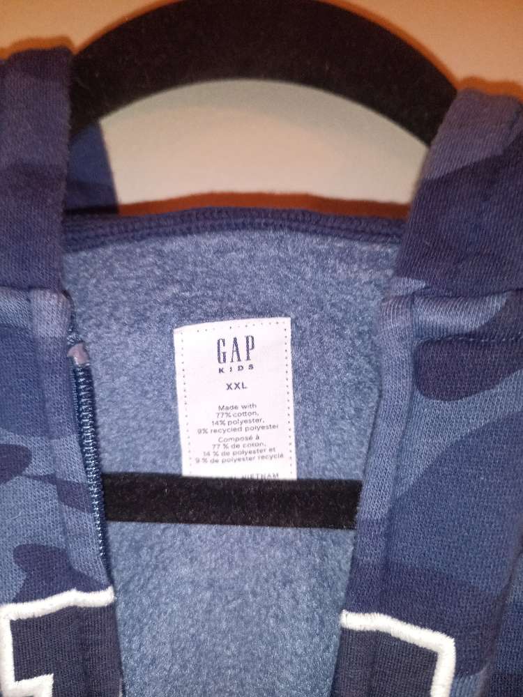 GAP Blá hettupeysa. St XXL kids