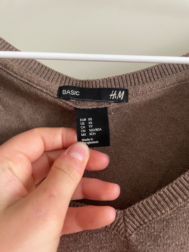 Ruskea H&M Basic paita, XS