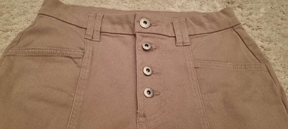 Beiget stretch-housut,  36