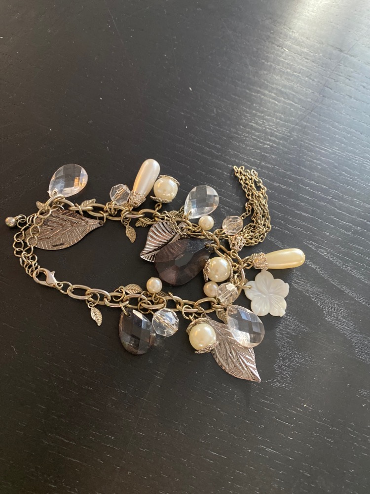 Perle blomster chunky armbånd