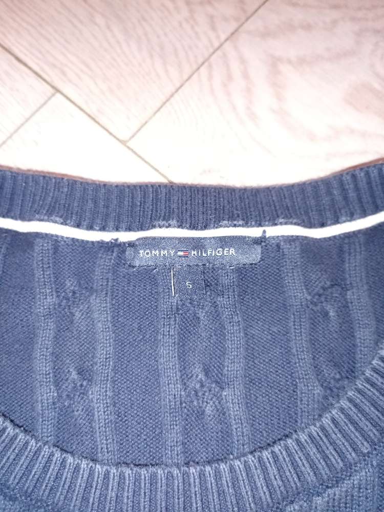 Blá kaðla peysa. Tommy Hilfiger St S