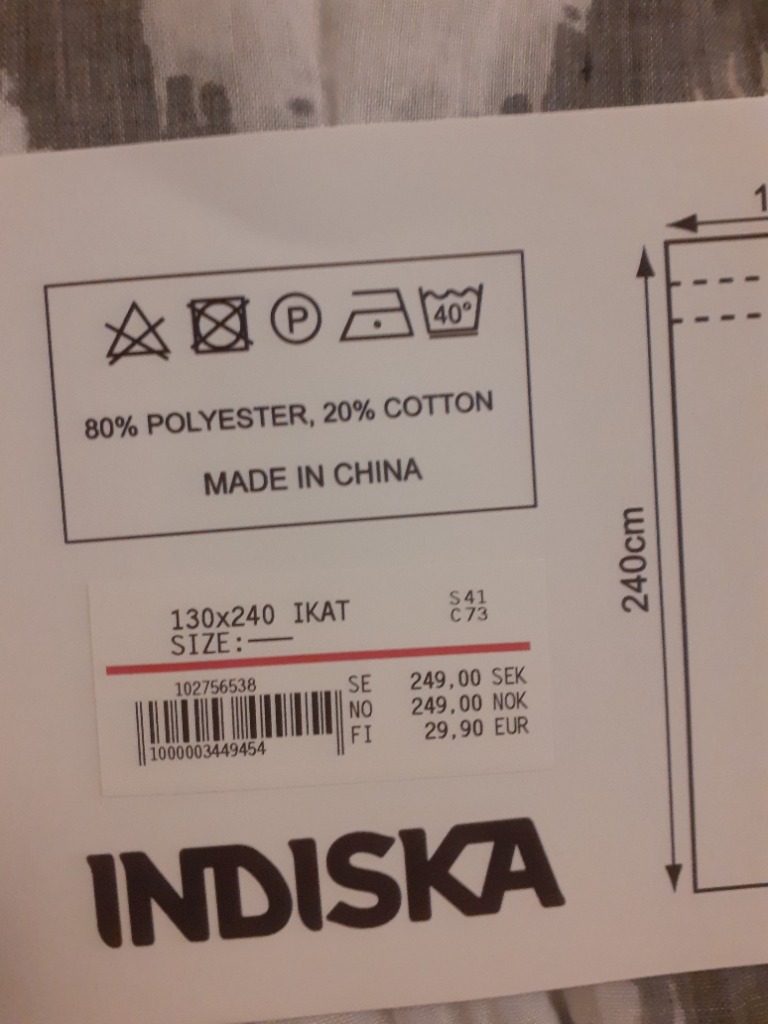 Nýr Indiska gardínuvængur